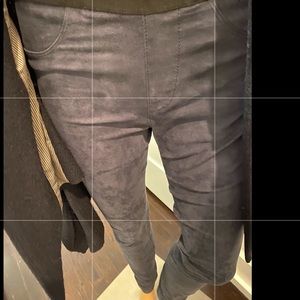 Helmet Lang Patina suede leggings